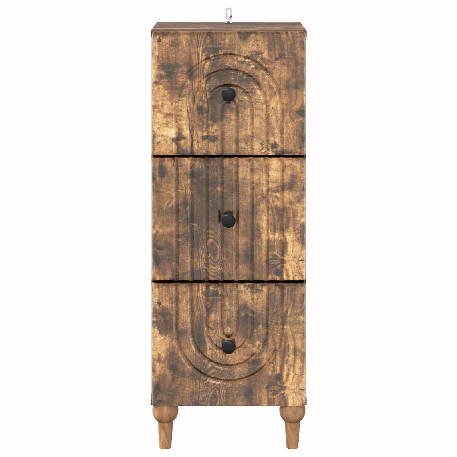 Mueble para cajones vintage de madera de ingeniería, 33 x 34,5 x 90 cm