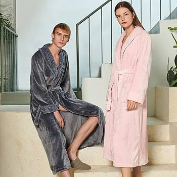 2026 Valentijnsdag Fleece Badjas Lange Mouw Zachte Badjas Met Riem