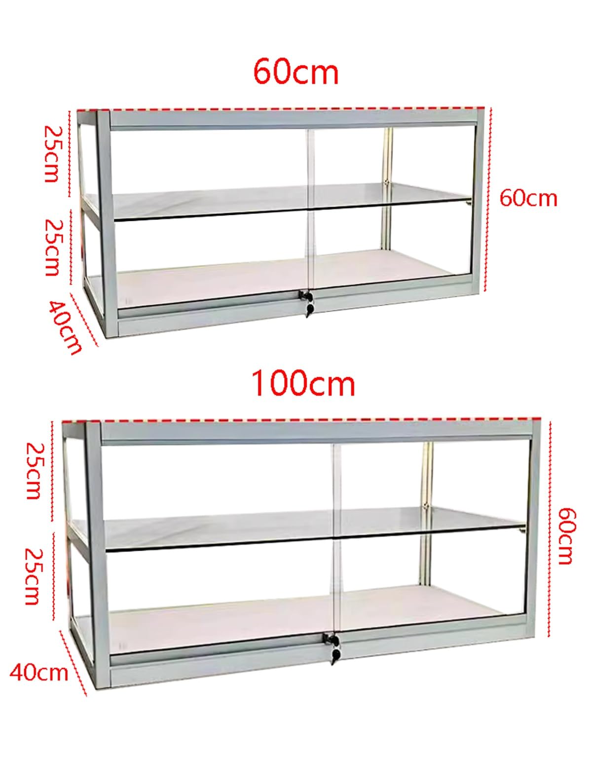 Interlock Display Box Locking Display Cabinet Azar Displays Clear Acrylic Lockbox With Shelf ...
