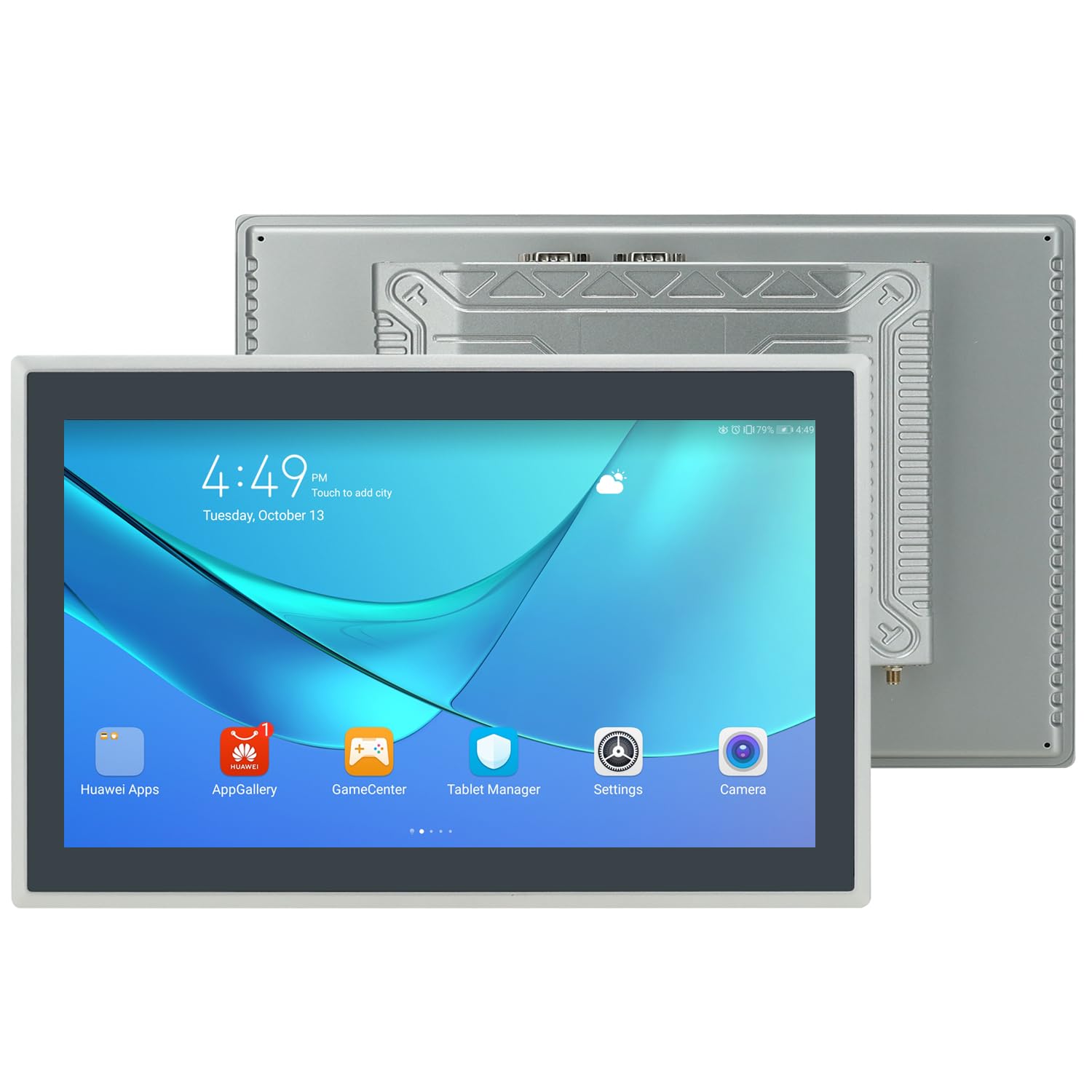 15.6 inch 16:9 integrated flat screen industrial screen, front waterproof capacitive touch screen ip65, wifi and bt, android 12 ram 8g and rom 128g