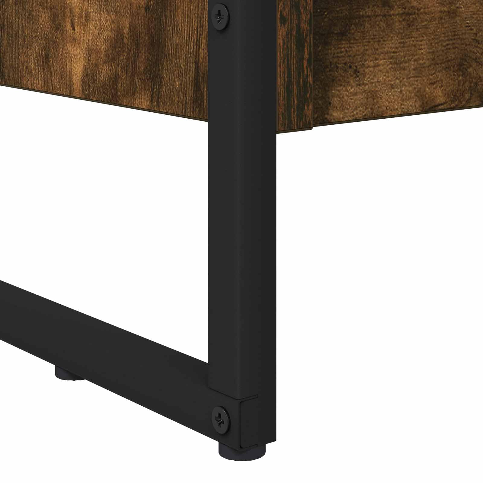 Raucharbe Regał na książki 80 x 30 x 121 cm, przemysłowy regał stojący z materiału drewnopochodnego ze stalowymi nogami, otwarty regał do salonu, biura i domu