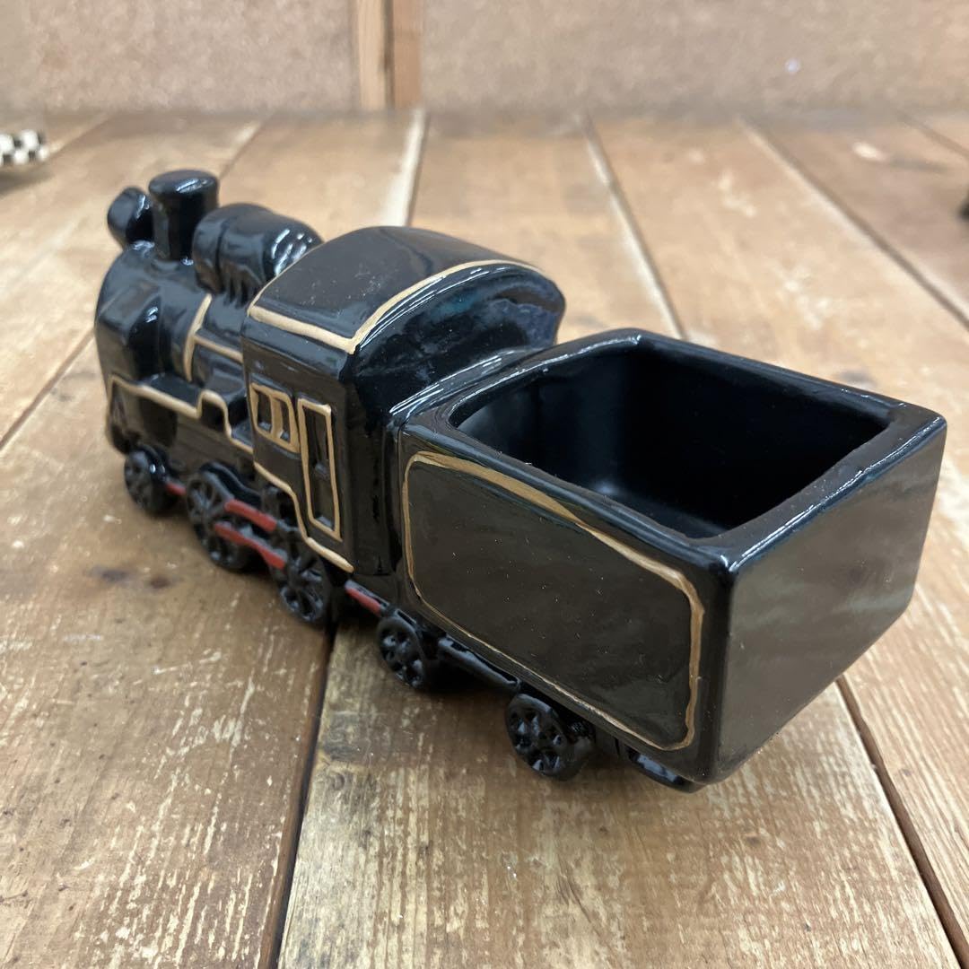 Amazon.co.jp: 蒸気機関車 レトロ 置物 陶器 ブラック カントリー