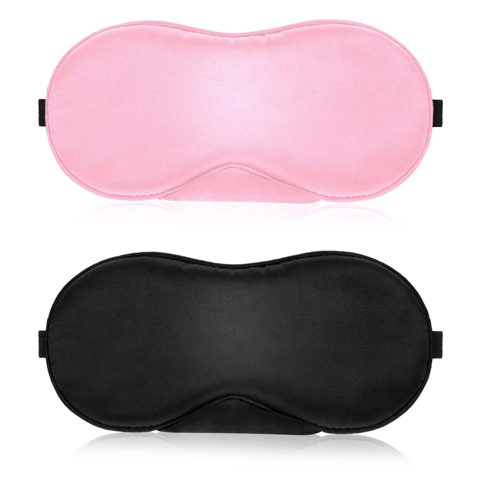 2 Antifaz para Dormir de Seda, Anti-luz Antifaz con Diadema Ajustable Unisex Tapa Ojos Mascara Dormir Suave y Transpirable para Siestas Viajes