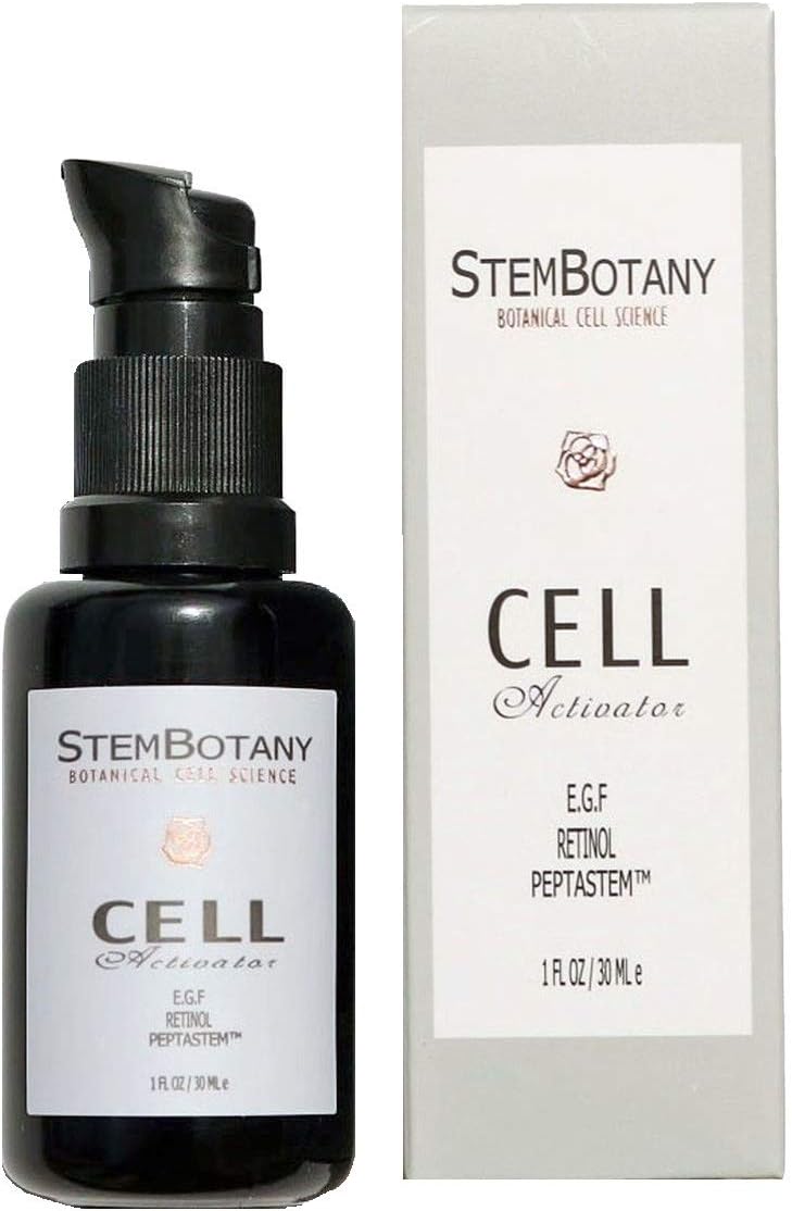 Stem Cell Face Serum with Hyaluronic Acid, Retinol, Peptide 5,7,8 and PEPTASTEM - 70% Organic Ingredients - Unisex
