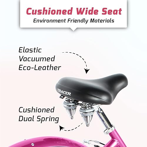 Miniatura 6 de Tracer TAHA - Bicicleta de playa de 26 pulgadas para hombre, ruedas de 26 pulgadas, marco de acero Hi-Ten, bicicleta híbrida