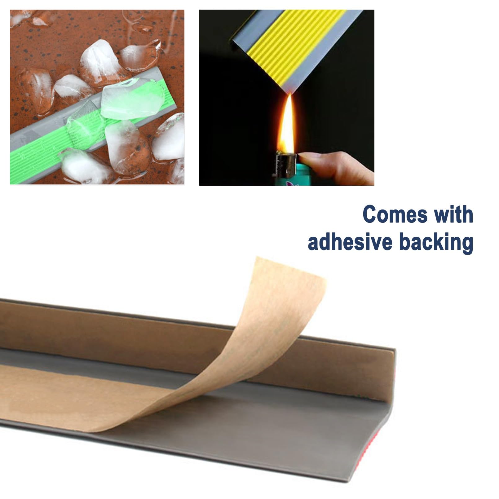 Perfil de Ángulo L Para Escaleras, Perfil de Borde de Escalera Antideslizante de Plástico PVC, Para Escaleras Interiores Y Exteriores, Tiras Antideslizantes Para Peldaños de Bordes de Escaleras(Grayis