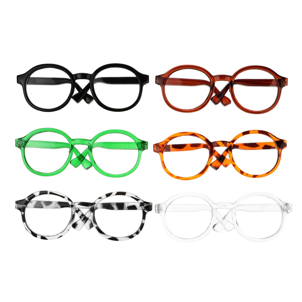 ifundom Mini Gafas para Muñecas Juego De 6 Piezas Accesorios De Plástico Livianos Y Resistentes para Decoración Y Vestir Muñecos DIY