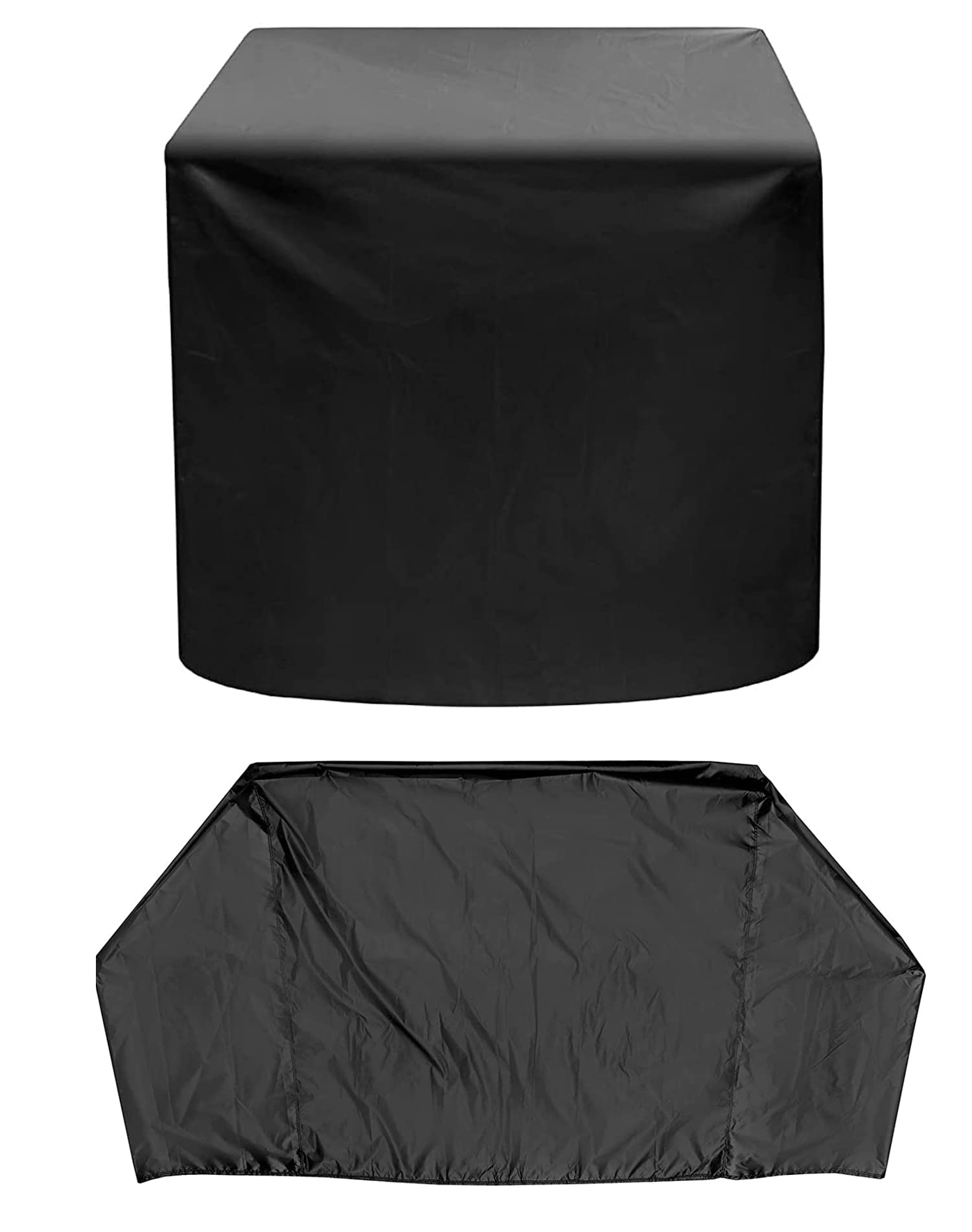 Funda de depósito 1000L IBC QWORK negra para el cuidado del agua del huerto