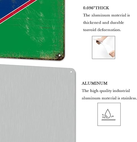 Vista 54 de Letrero de metal con bandera de país internacional, bandera de Polonia, regalo de bandera de Polonia, letreros de aluminio envejecidos