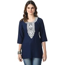 Short Kurti Lakhnowi Chikankari Embroidered Ladies Rayon Kurta, Stylish Girls Top For Woman