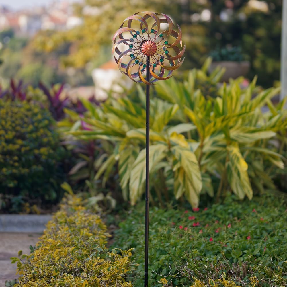 VEWOGARDEN Garden Decor Wind Spinners+Garden Metal Wind Spinners for Yard Lawn Patio Decorations