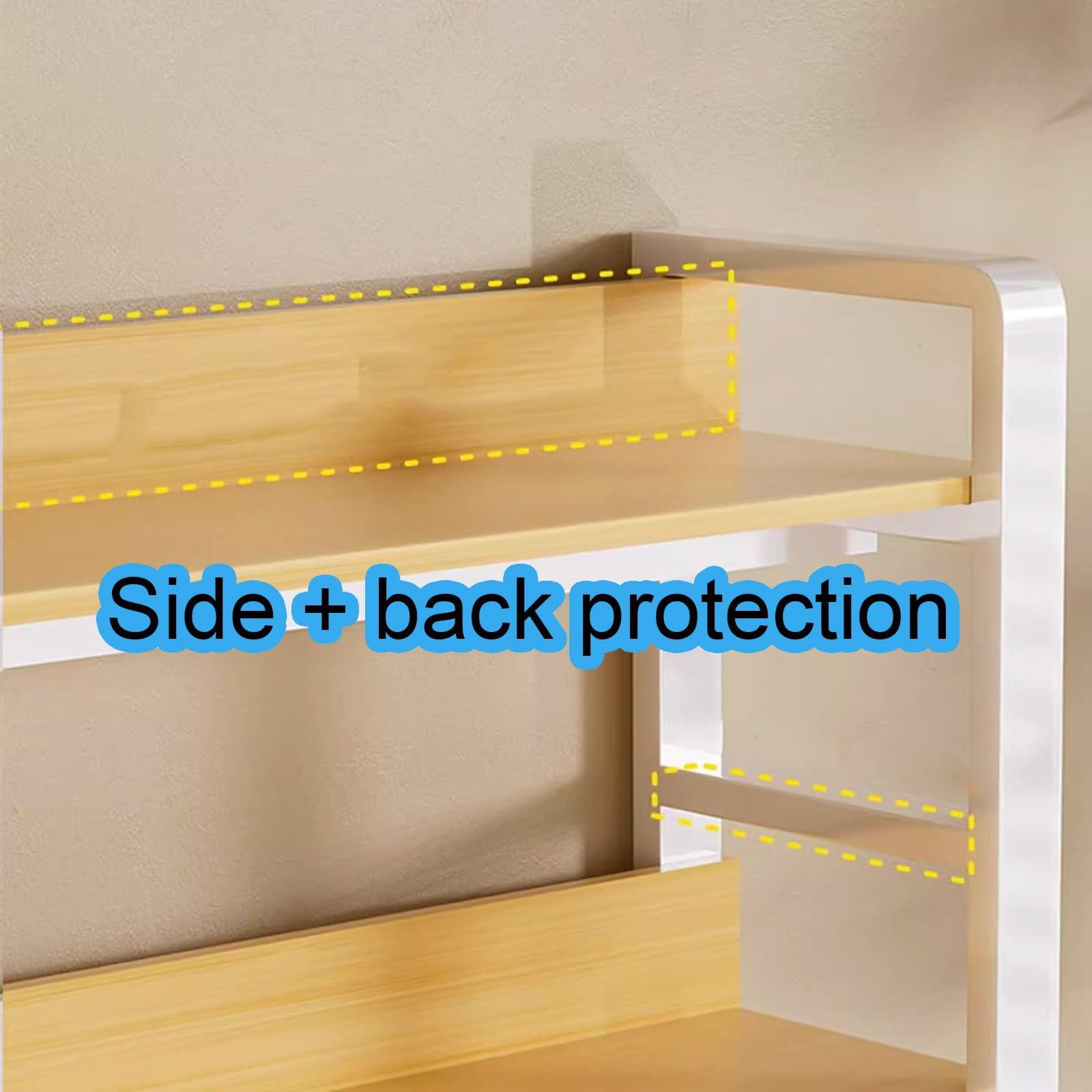 Bureaublad Boekenplank 1~2 Verdiepingen Bord met Gaten Stalen Framemateriaal Stabiel en Draagkrachtig kan Printer Ondersteunen,geschikt Kantoor Studeerkamer (Color : White, Size : 135 * 20 * 98cm