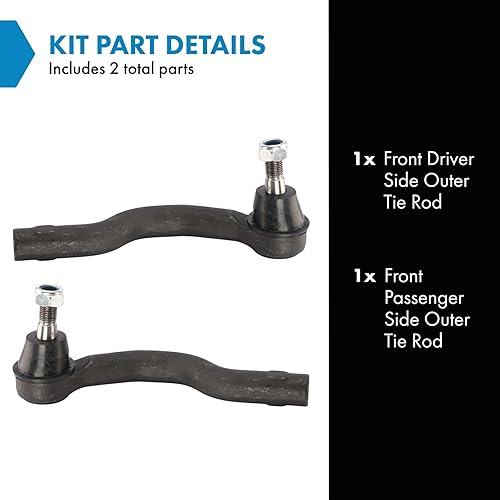 Miniatura 847 de TRQ Juego de barras de acoplamiento exteriores compatibles con Chevrolet Cruze Volt 2016-2019