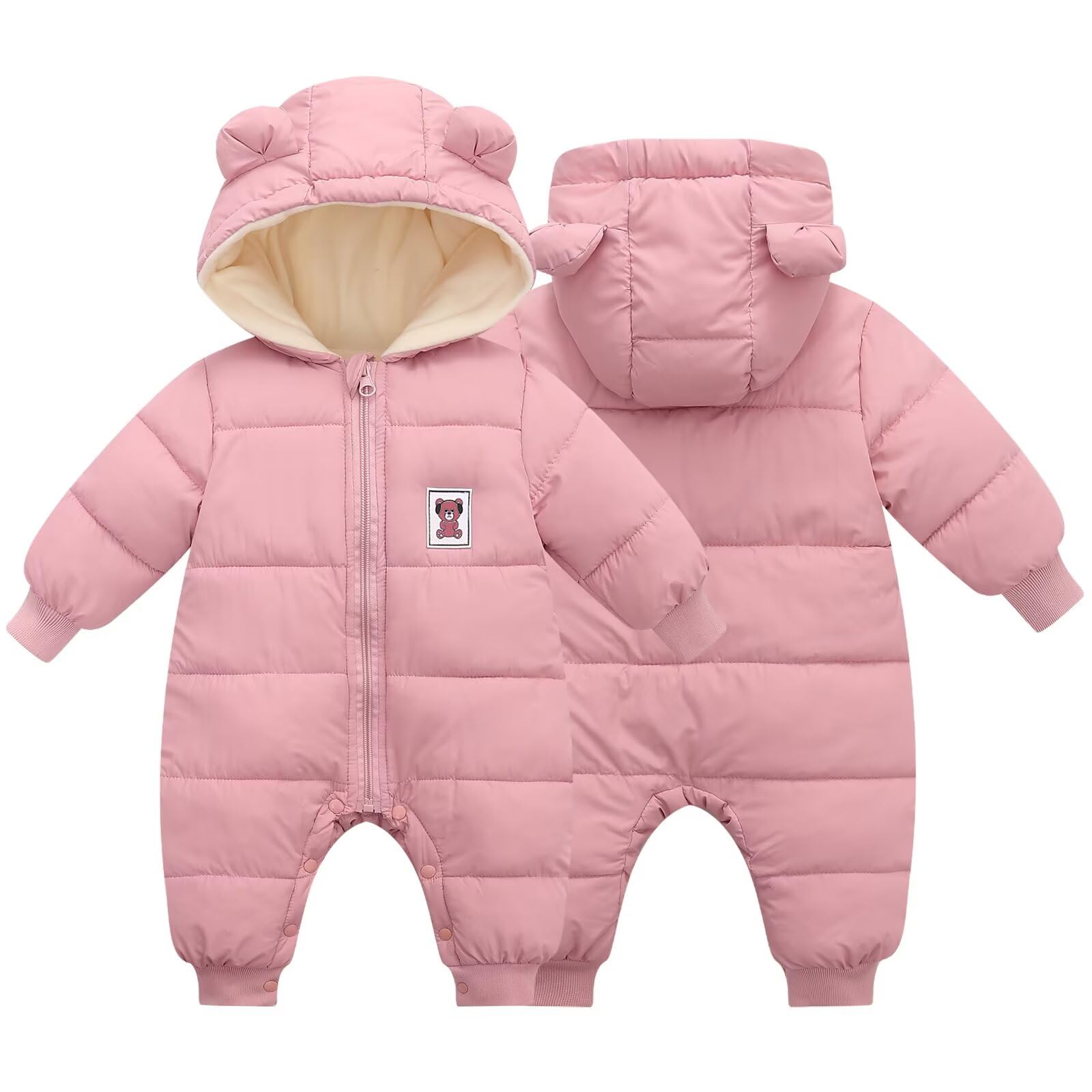 BYFRI Baby Bear Hooded Jumpsuit