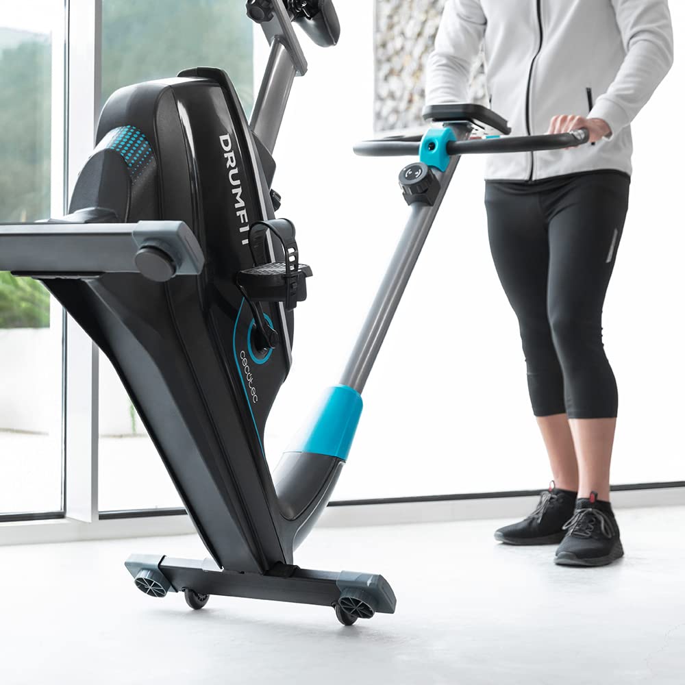 Cecotec Cyclette Statica Reclinabile DrumFit Cycle Talos X, Cyclette con resistenza magnetica regolabile, manubrio e sella regolabili, sensore di frequenza cardiaca, supporto per dispositivi