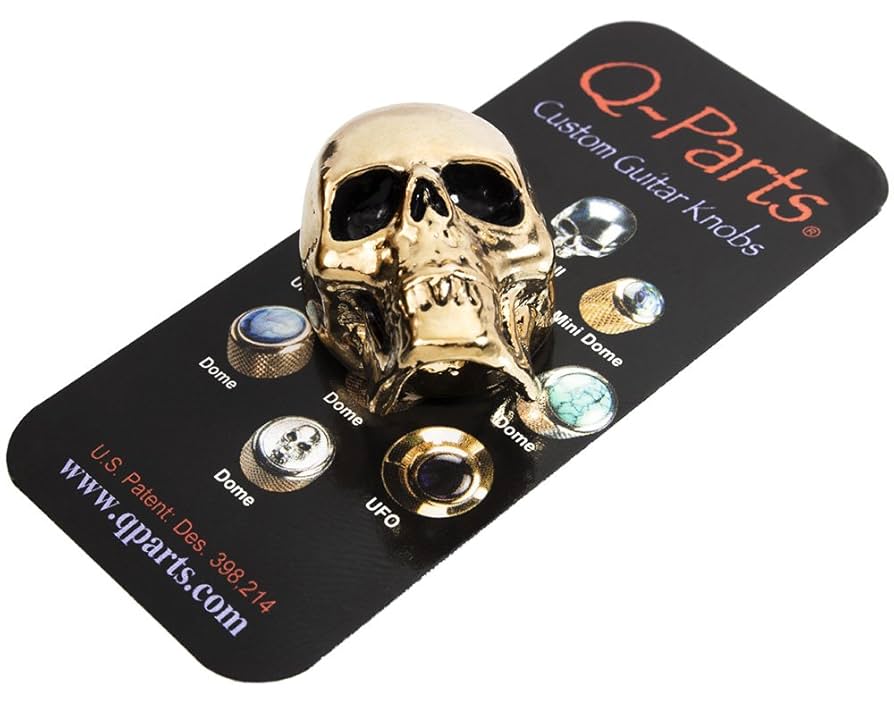 Amazon.com: Q-Parts Jumbo Skull II guitar knob, Gold