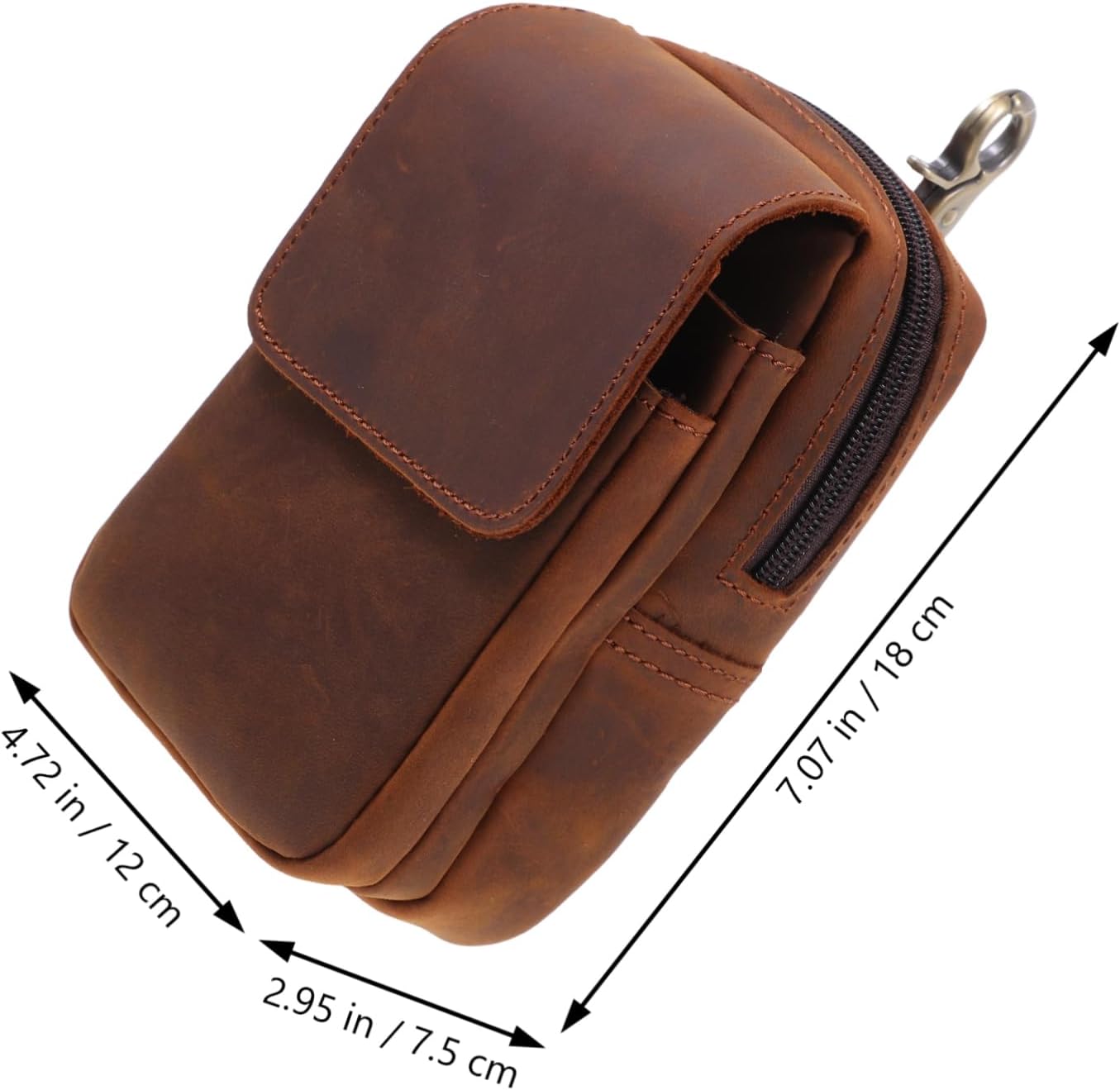 Balacoo Multifunctional Leather Waist Bag for Men Outdoor Cellphone Pouch Adjustable Phone Storage Bag for Travel