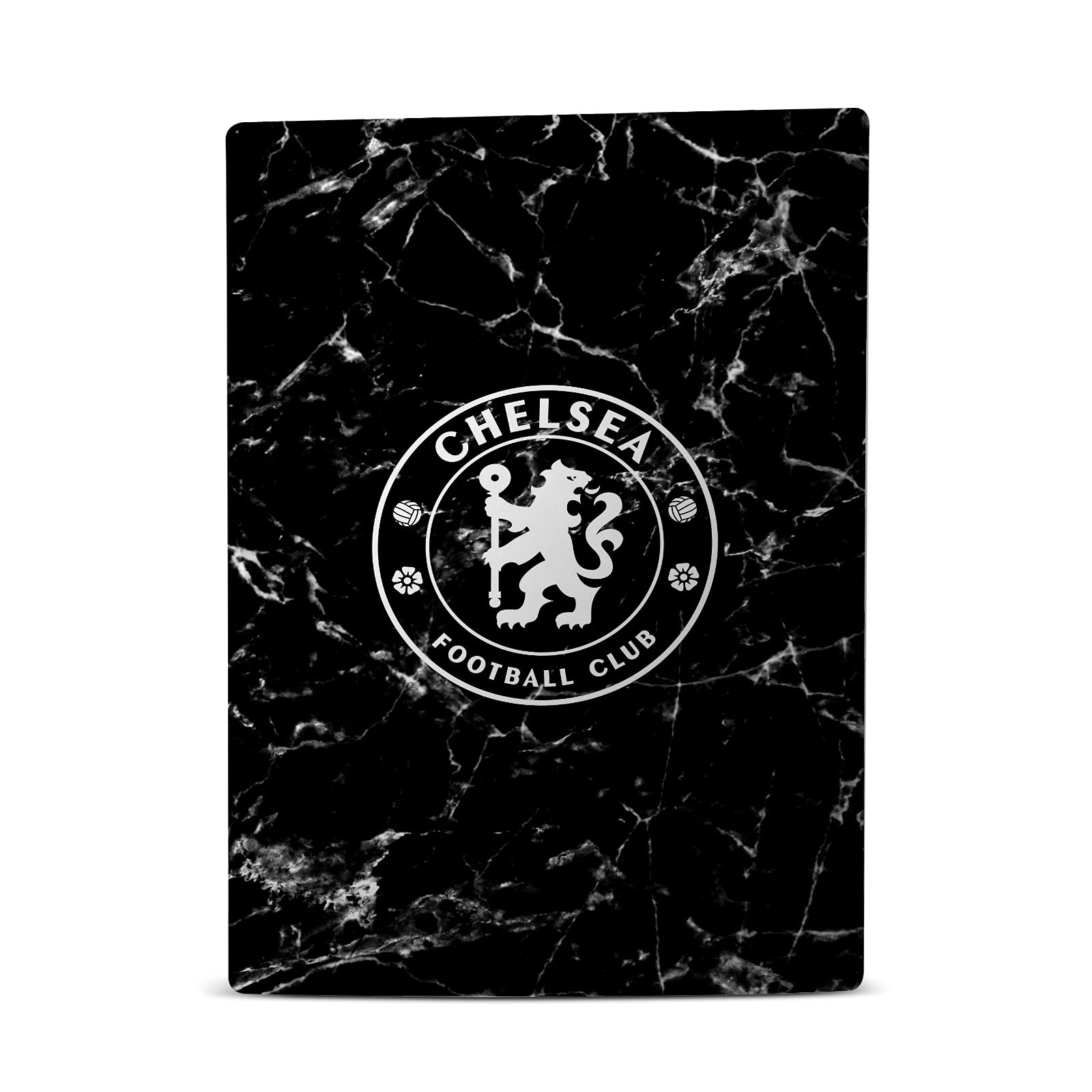 Head Case Designs Oficjalnie Licencjonowany Chelsea Football Club Czarny marmur Mieszane logo Skora Winylowa Naklejka Kompatybilny z Sony PlayStation 5 PS5 Disc Edition Console & DualSense Controller