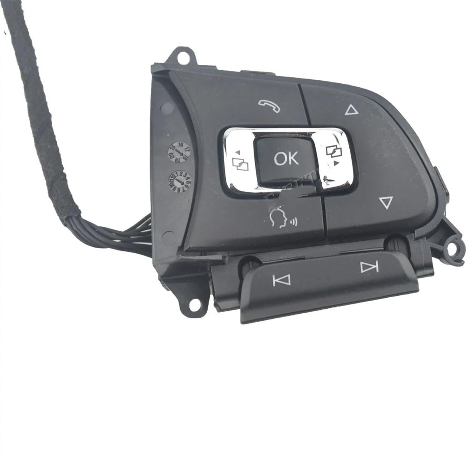 Lenk Rad Knopf Ersatz Kompatibel Mit VW Für Passat Für Jetta Für Tiguan Für Touran Für T-ROC Für Arteon Autozubehör Lenkrad Tempomat-Taste 5NG959442A 5NG959442