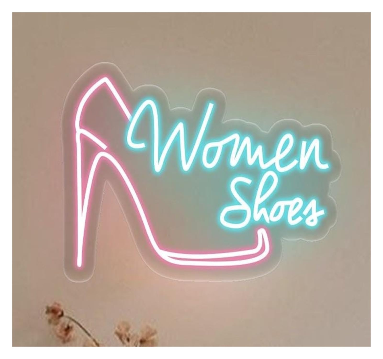 RONGCH Hanging Art Neon Signs Women Shoes Neon Sign for Shoe Store, Fashion Boutique, Dressing Room for Lovers 40.5x28cm(C)