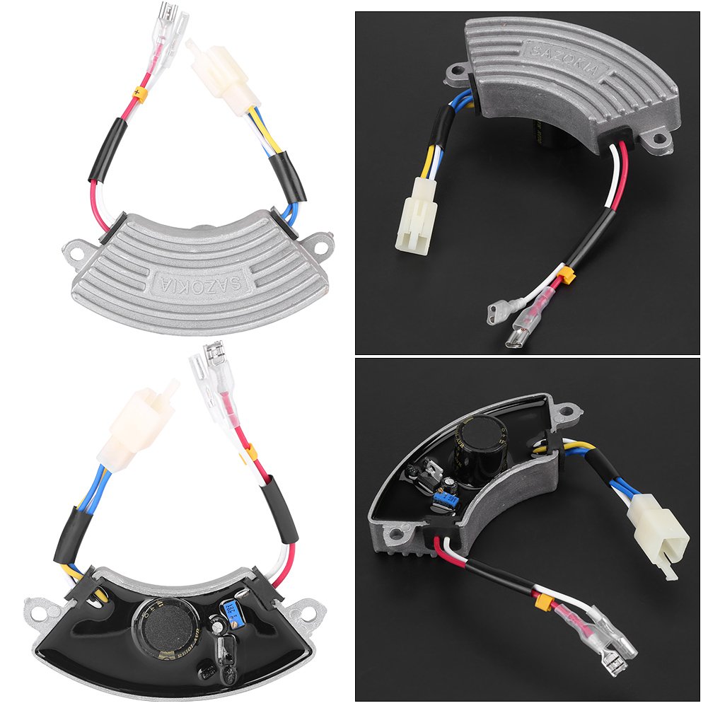 Akozon Regolatore di tensione AVR regolatore di tensione automatico a forma di AVR per generatore di benzina monofase 3.5KW-5KW