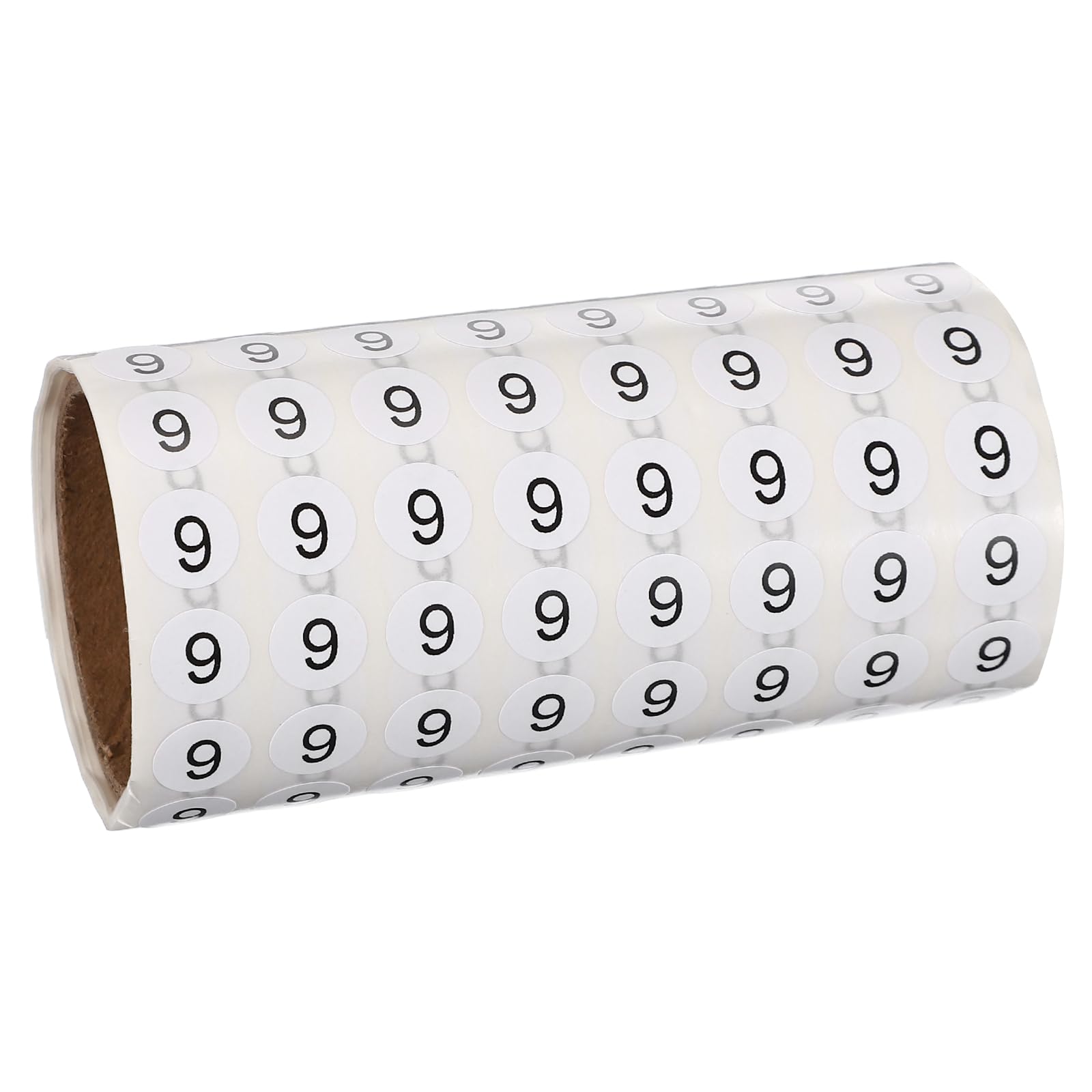 PATIKIL 1000pcs 0.4" Number Stickers, Mini Number 9 Sticker Numbers Labels Round Small Vinyl Self Adhesive Label Circle Decals 1 Roll Dots for Photo Album Poster Organize Inventory, Black