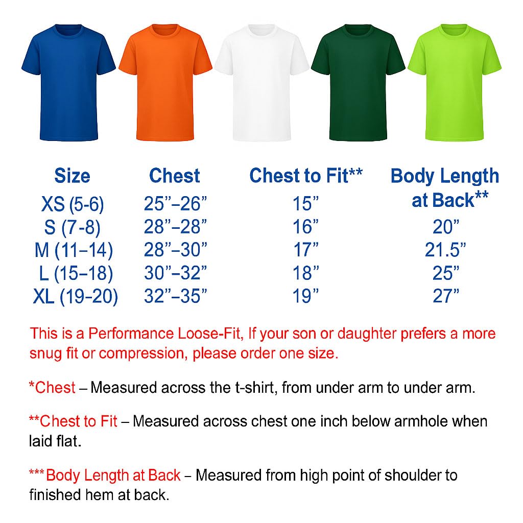Opna Camiseta deportiva Dri Fit para niños y niñas, tallas para jóvenes y adolescentes
