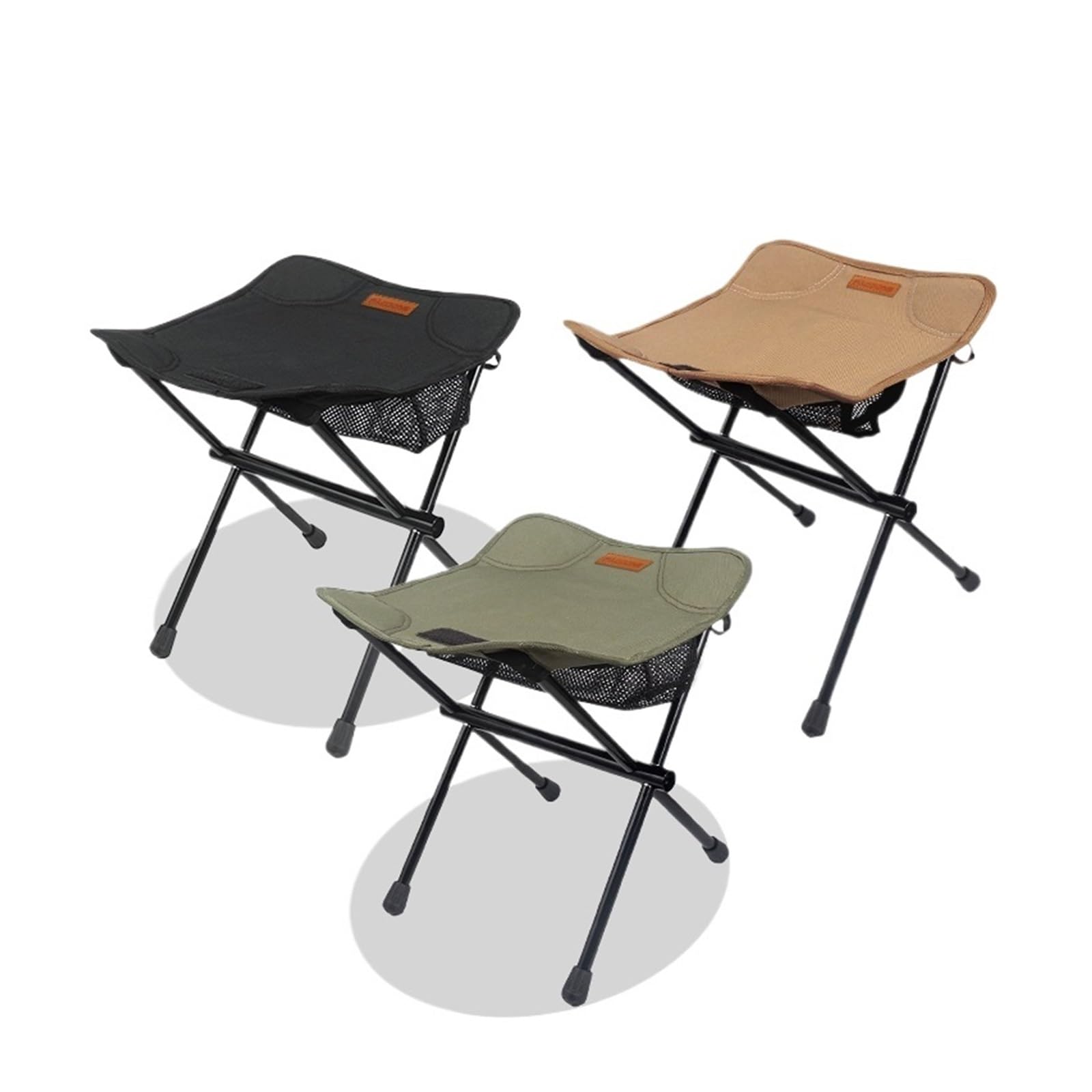 Campinghocker, Faltbarer Campinghocker aus Aluminiumlegierung mit Aufbewahrungstasche(Brown)