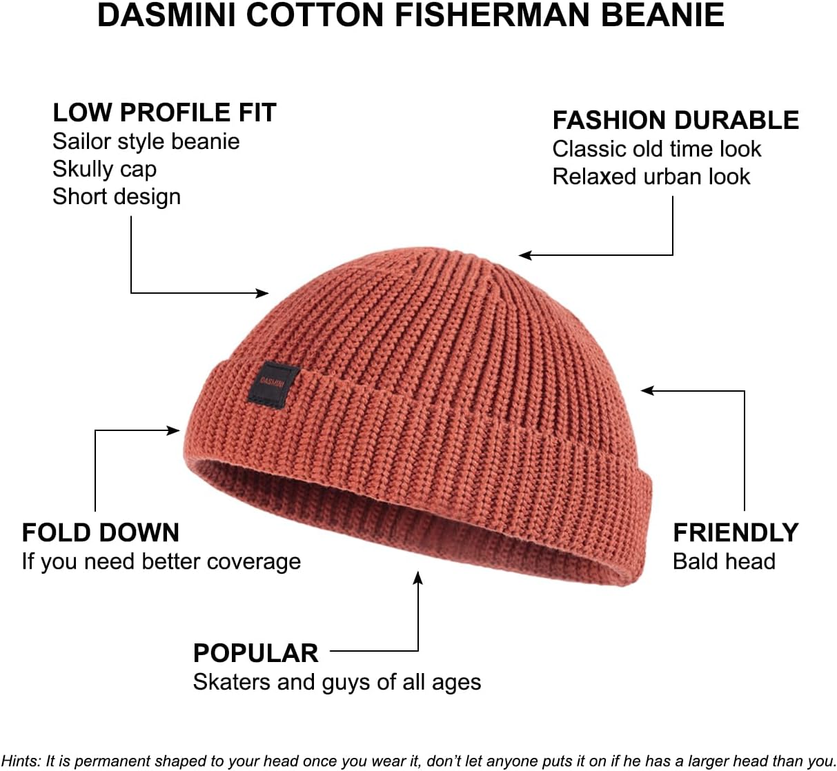 Fisherman Beanie Hats for Men Women,Knit Trawler Skull Cap,Watch Cap,Spring Fall Winter Warm Short Hats - Image 5