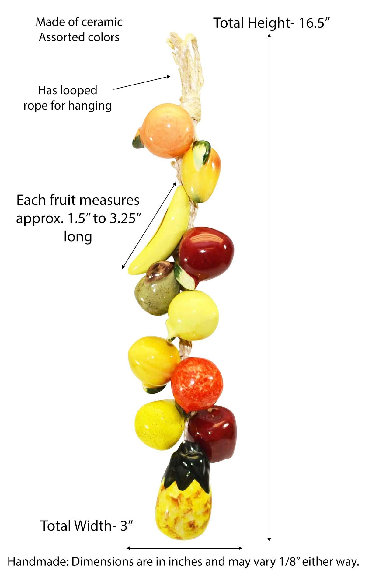 Amazon.com: Laredo Small RISTRA/String of Ceramic Fruits, with 11