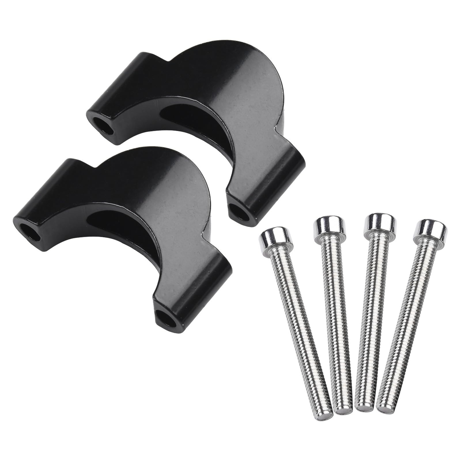 Bicycle Riser Spacers Alloy Rest Bar Set for TT for AERO Handlebars 31.8mm , Black Aluminium, Optional 10mm or 20mm Height Pads with M5 Screws, Road Cycling Upgrade for Triathlon and Time Trial Bikes