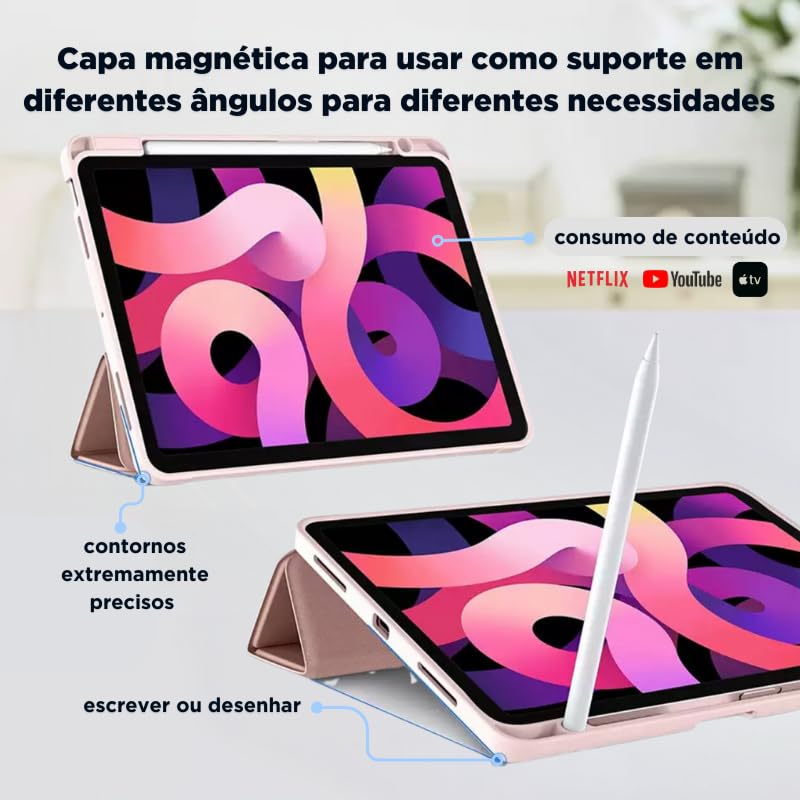 Capa Case PREMIUM Anti Impacto com função sleep e suporte para