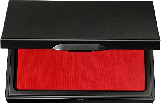 Red Ink Pad for Stamps, Water Based Stamp Pad for Paper, Quick Dry Hand Stamp Pad for Office Marking, Craft & DIY Projects, Clean & Washable Ink Pad