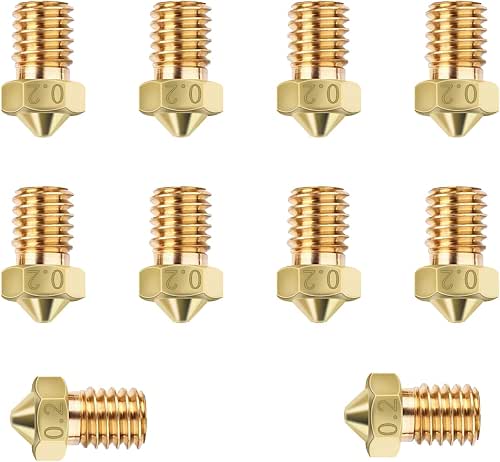 M6 3mm Extruders Nozzles 3D Printer 0.2mm / 0.008" Brass