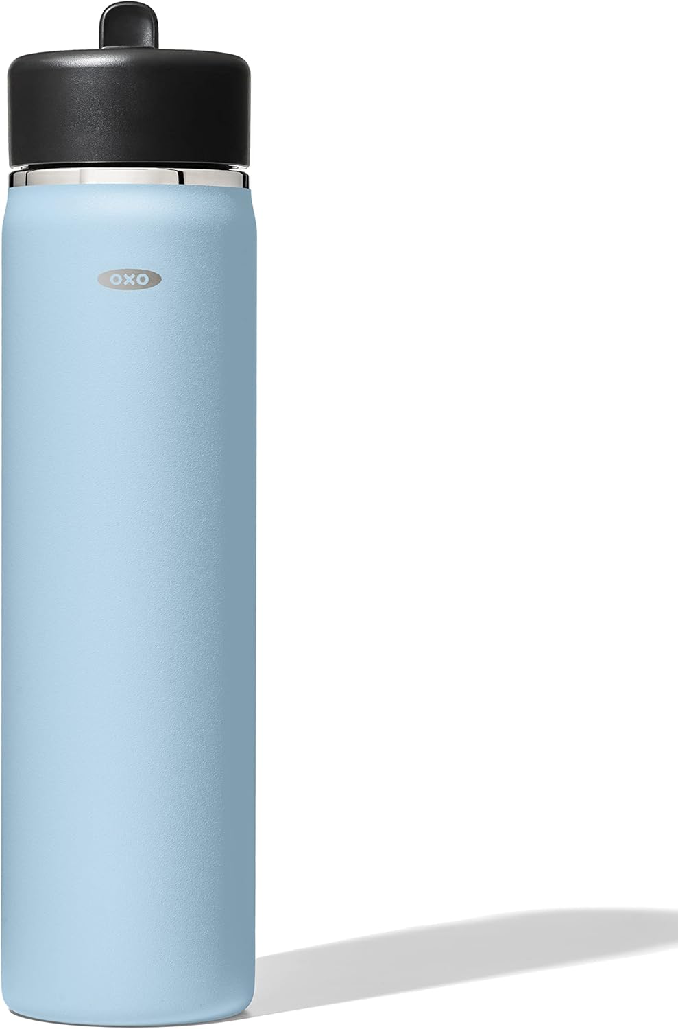 OXO Strive 24oz Wide Mouth Water Bottle with Straw Lid - Topaz Blue