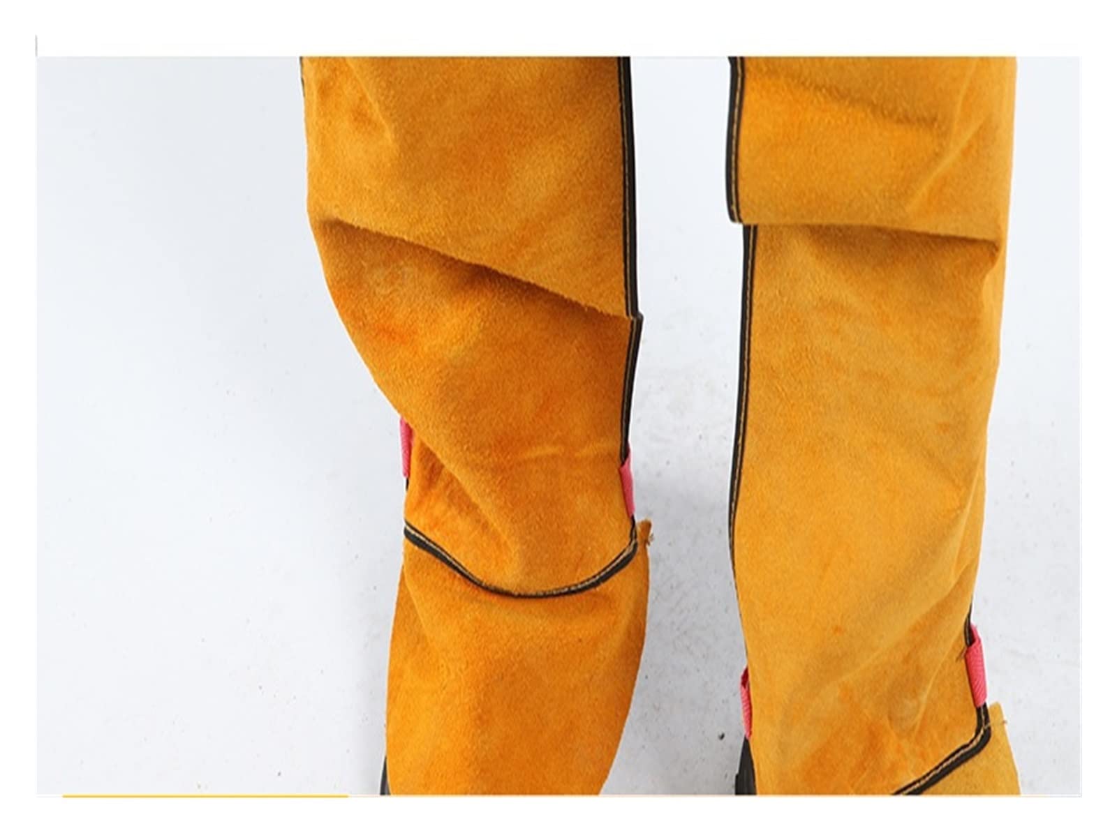 Delantales de soldadura, mono de soldador protector, ropa de trabajo de protección térmica ajustable, trajes de soldadura con aislamiento térmico de cuero(Nero)