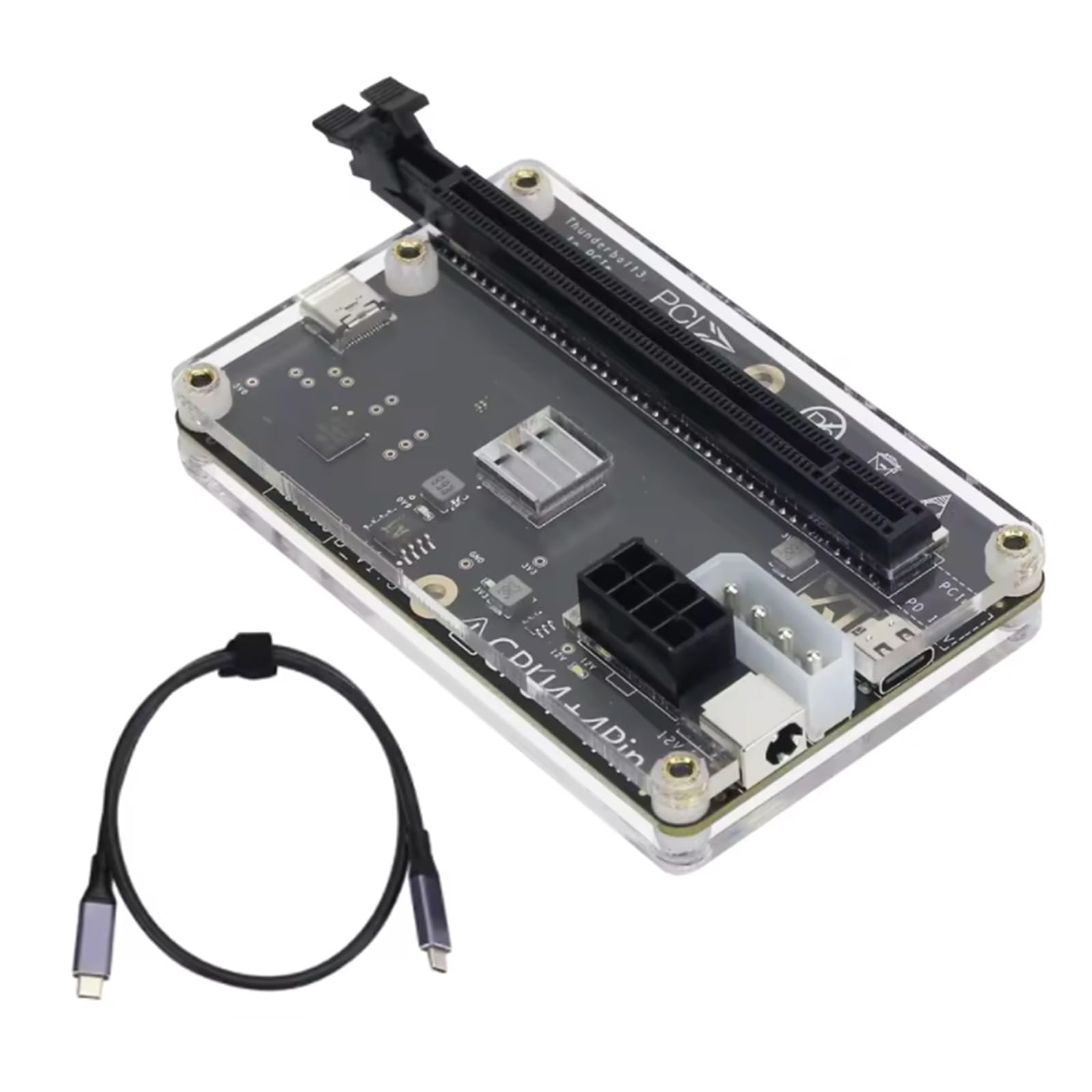 HA 36 PCIe Expansion Dock z zewnętrznym adapterem GPU JHL6340 i kablem USB 59.9 cm do szybkiej łączności, wymienna stacja dokująca PCIe