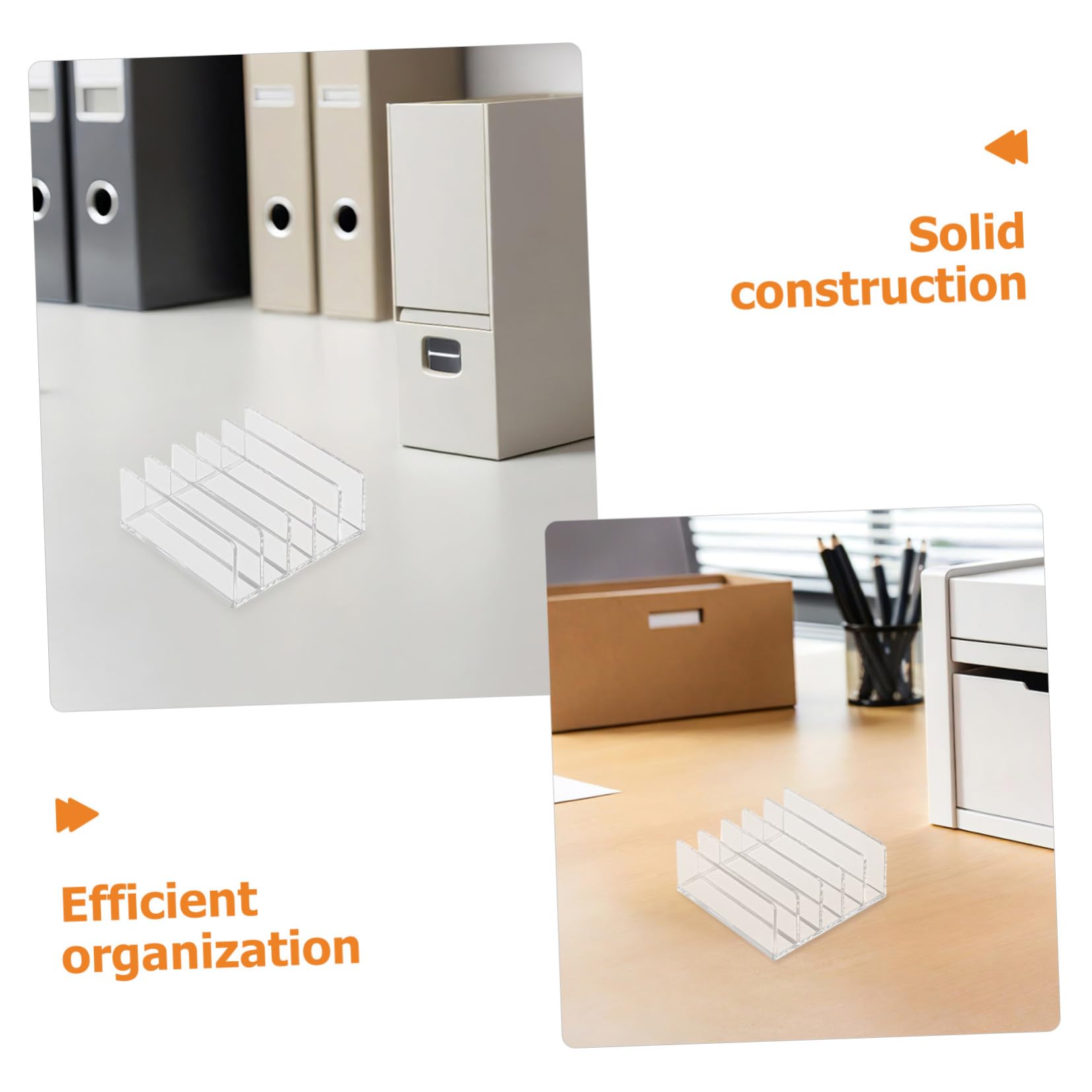 Angoily 2 Sztuki Pamięć plik pulpitu Stojaki na pulpit Posiadacz dokumentów komputerowych Tabletop Stationery Plece Surage Organizator magazynu Transparent