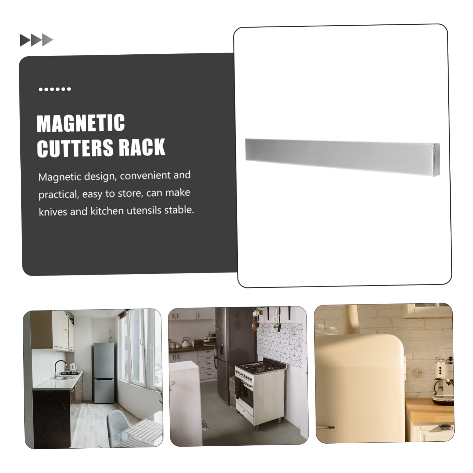 Mikinona Soporte Magnético Para Barra Magnética Soporte De Pared Almacenamiento Utensilios