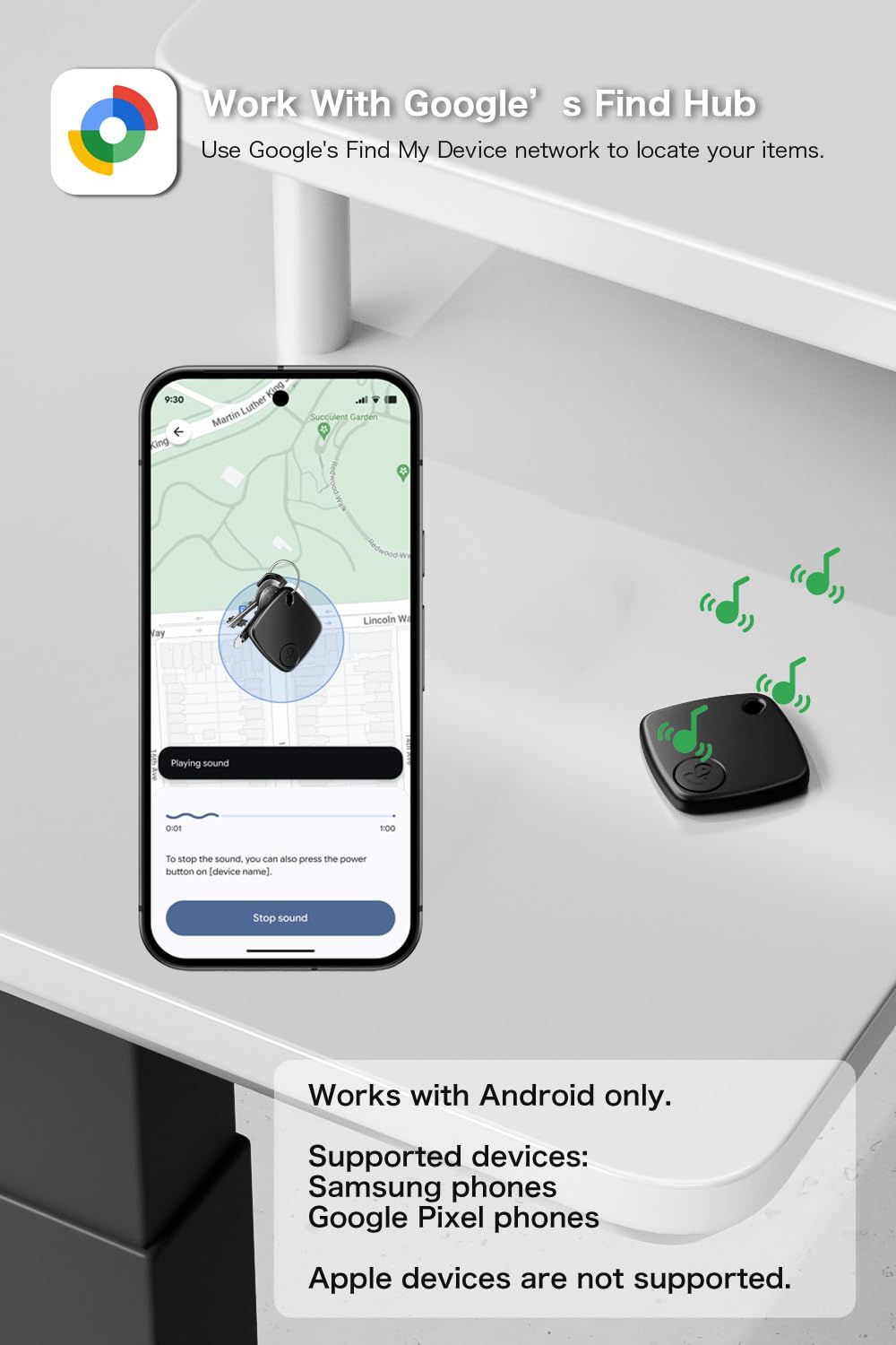 Novzix Finder Tracker S1, funziona con Apple Find My, Smart Tracker e Key Finder, batteria sostituibile, impermeabile, localizzatore di oggetti per chiavi, borse, portafogli, bagagli (Android non