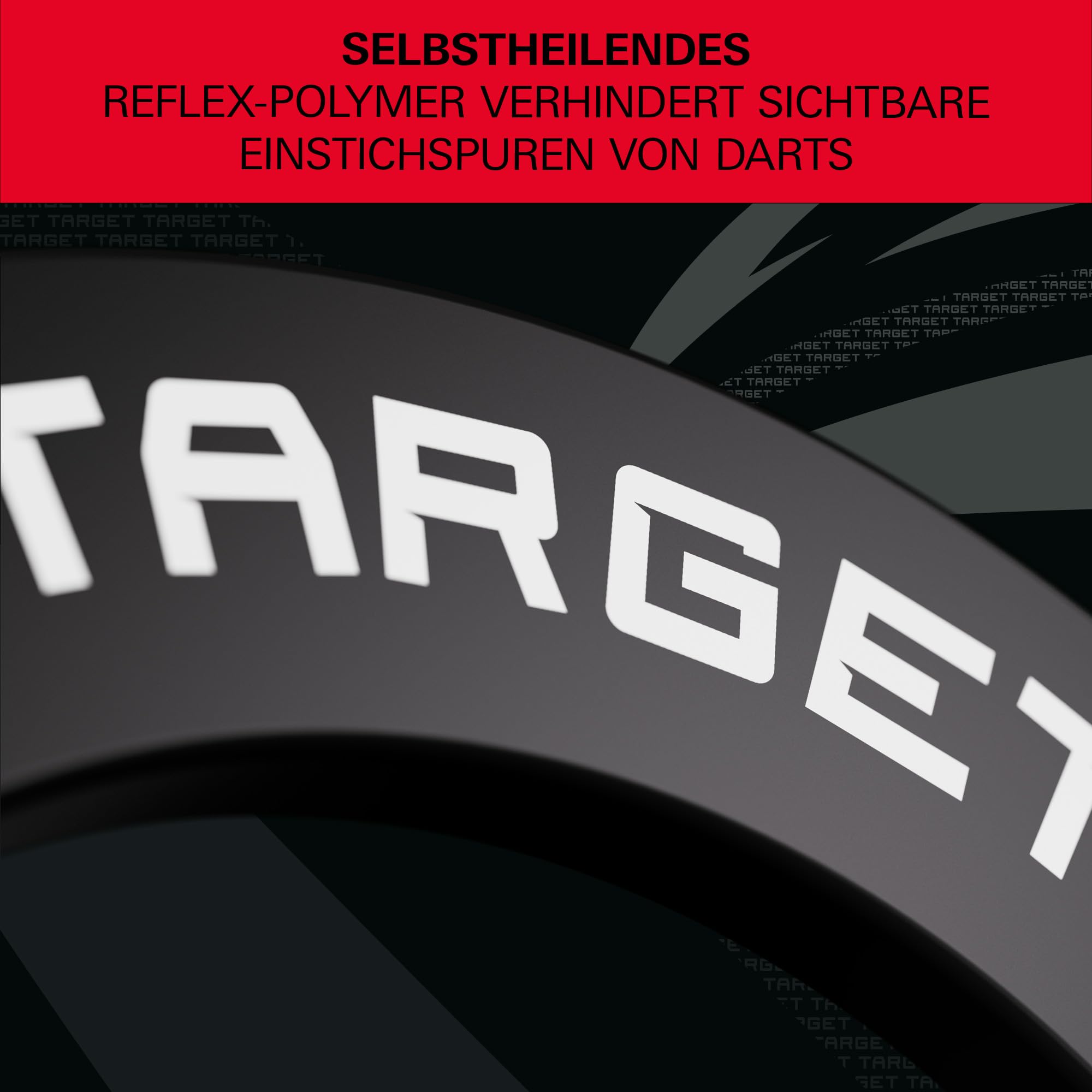 Target Darts – Schutzring für Dartscheibe mit Aussparungen, rot/schwarz/grau