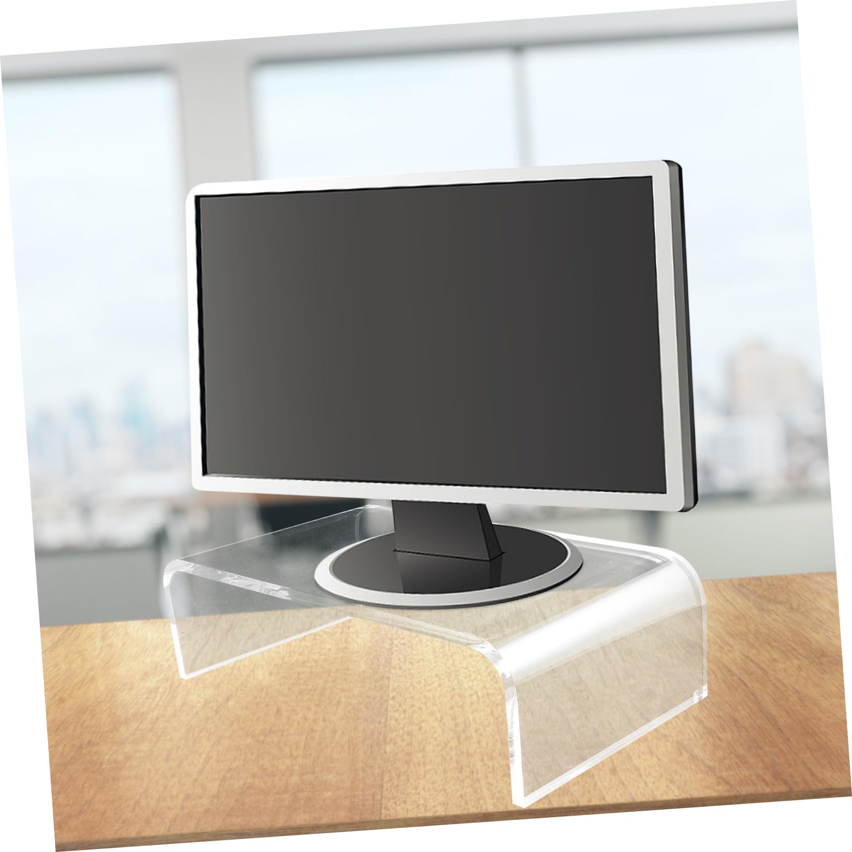 Homoyoyo Support De Moniteur Acrylique Transparent Pour Ordinateur Support Pour Écran Ordinateur Surélévation Pour Bureau