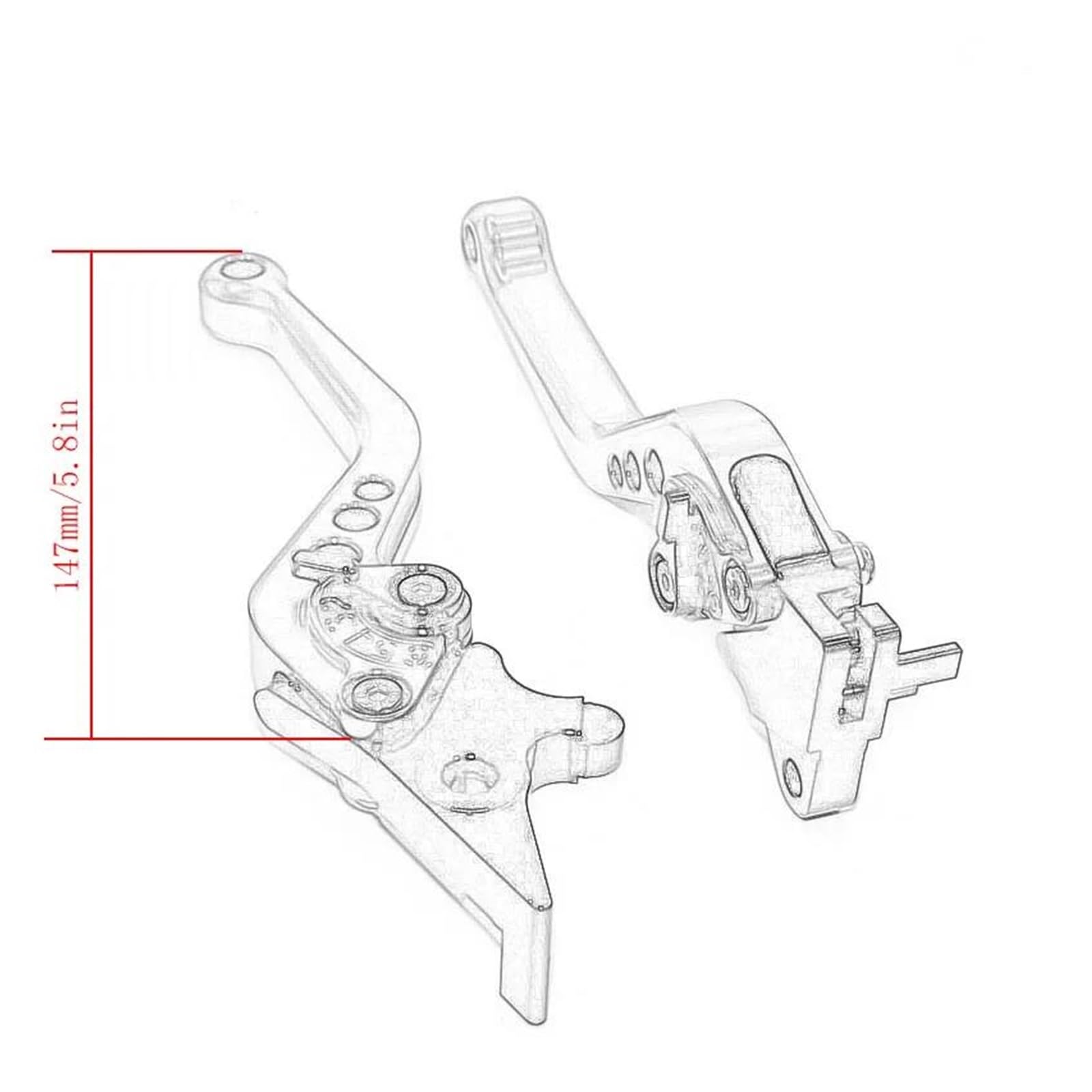 Leve Manubrio Per CB125R Per CB 125R Per CB 125 R 2018-2024 Moto Leva Del Freno Moto Breve Freno Leva Di Frizione In Alluminio CNC Regolabile Leve Freno Frizione(4)