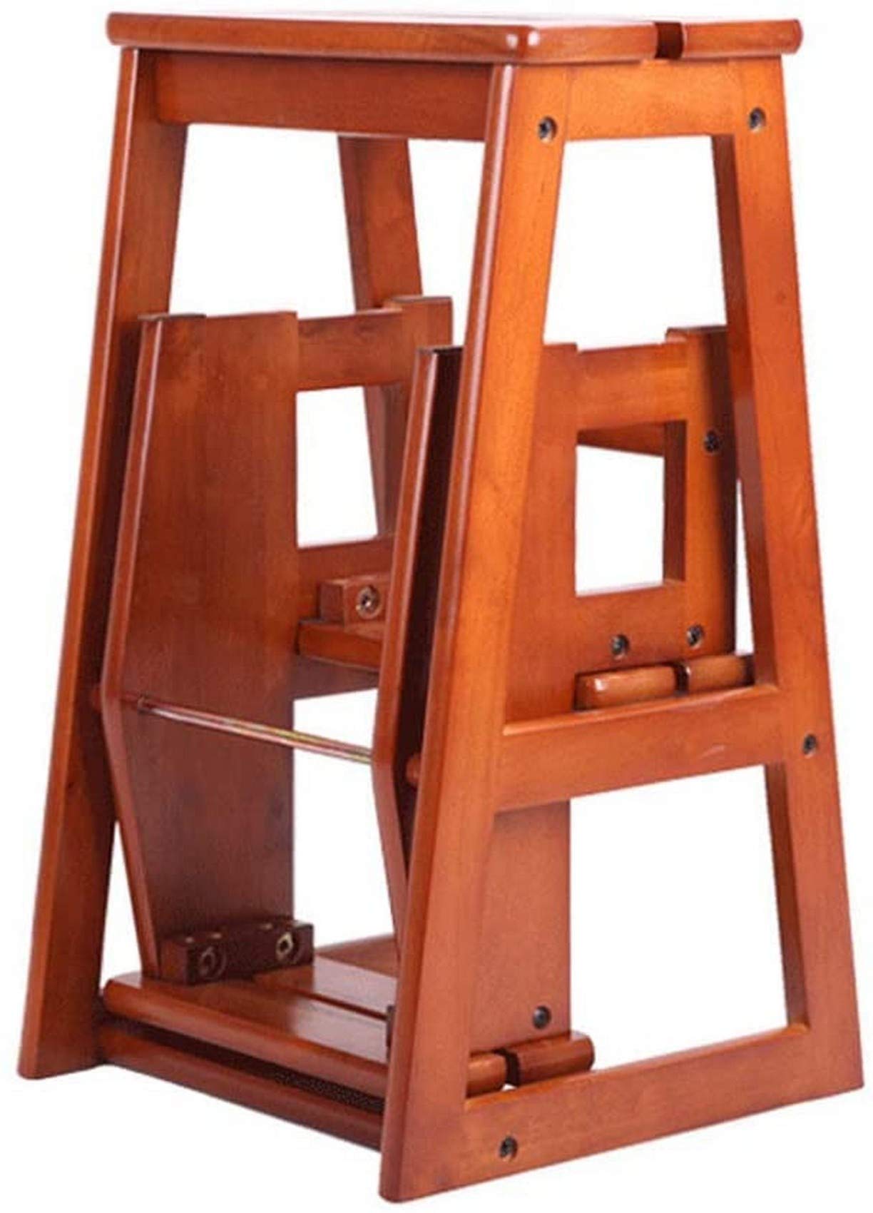 Taburete con peldaños en madera maciza portátil para estancias