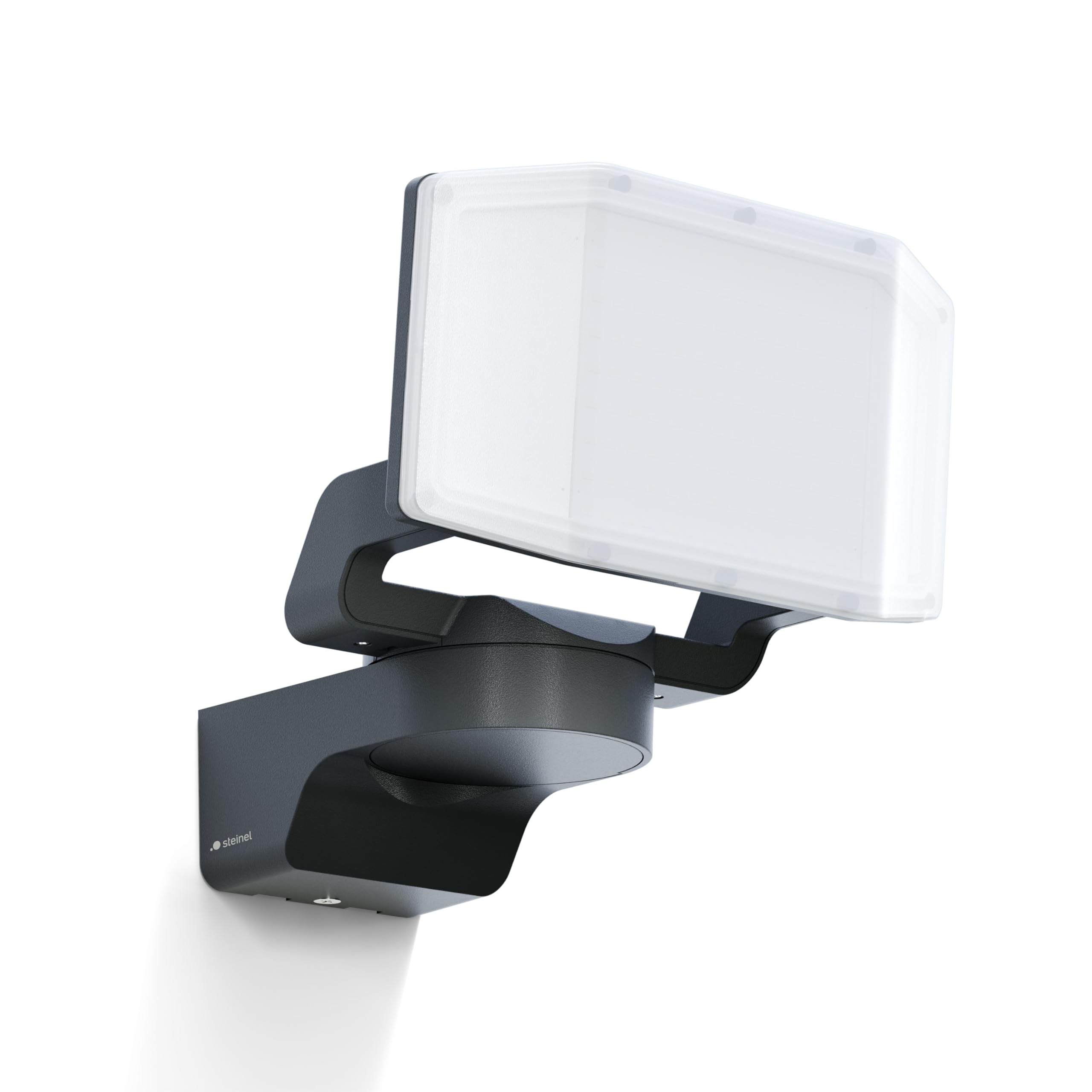Steinel LED Spotlight XLED Protect Anthracite, Panorama Floodlight, LED panel fully swivelling, 3000 K warm white, 13.6 W, IP54