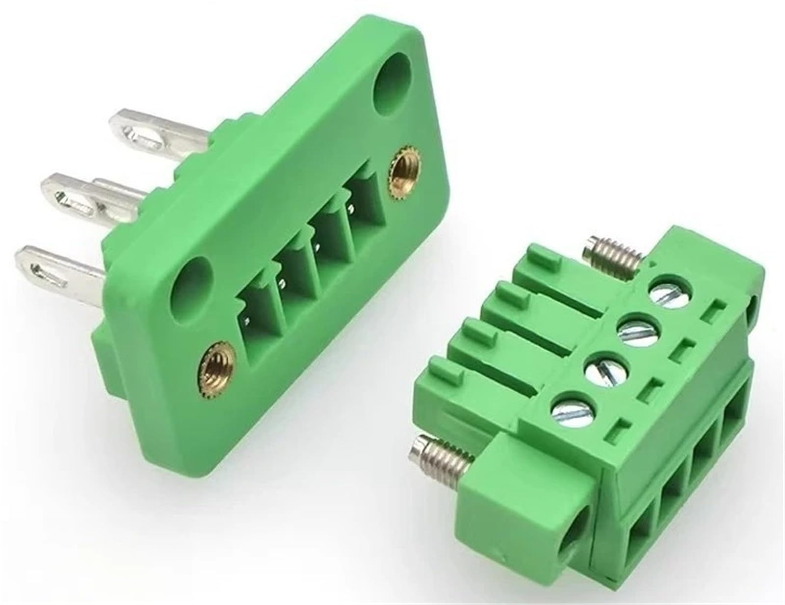 Conector KF15CDGV-3.81 de 12 pines con brida para montaje en panel de cobre 3