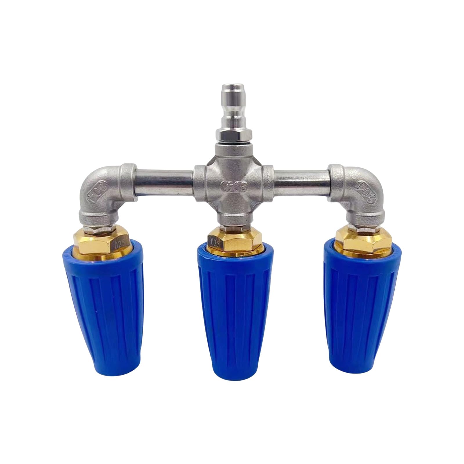 Kalttoy Multicolor 360°Rotating Triple Nozzle For Highly Pressure Washers Efficient Cleaning Aid Increases Waterflow Sprayed Out Nozzle