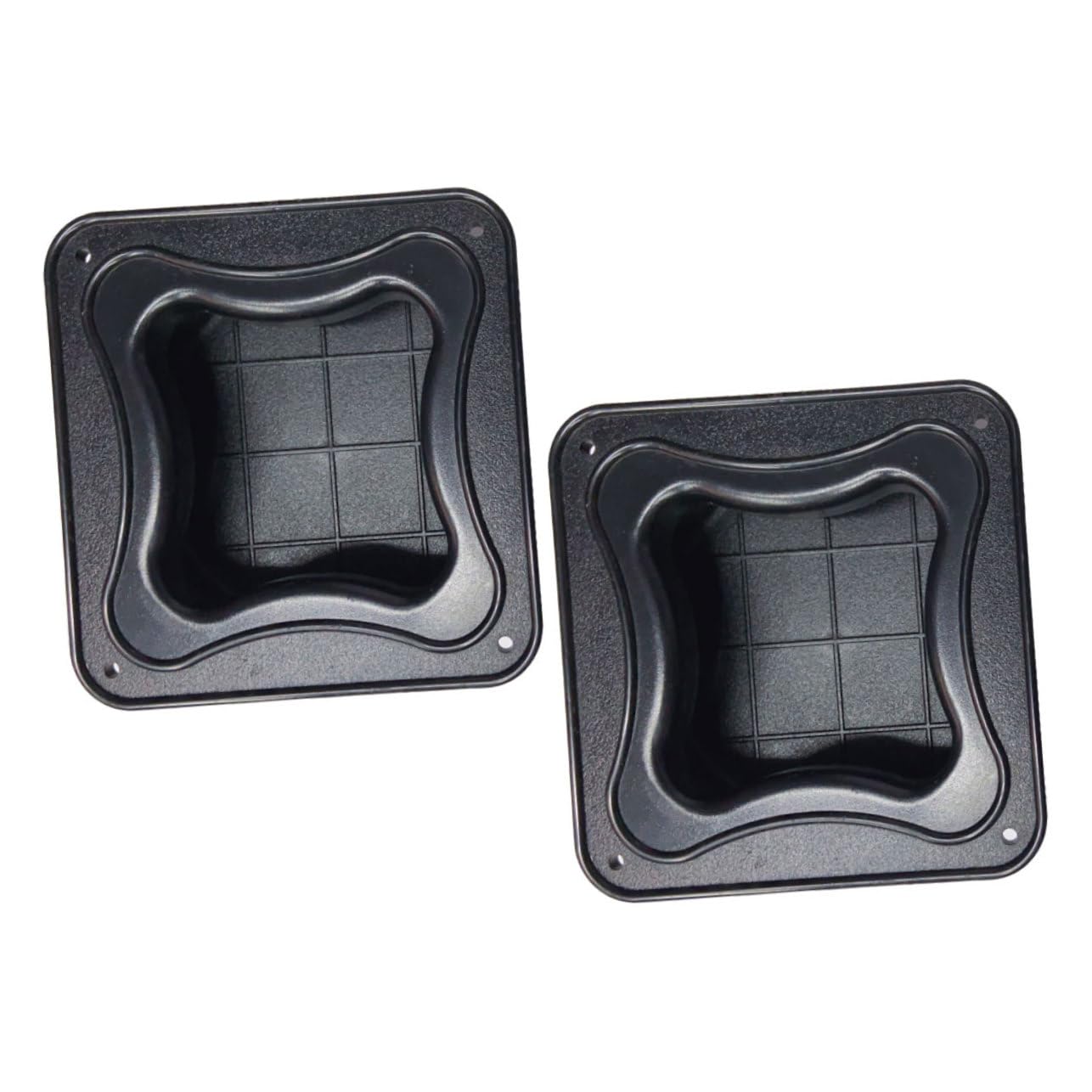 BESTonZON 2pcs Recessed Speaker Handles Plastic Amplifier Handle Replacement Parts for Audio Speakers Comfortable Carrying Design Easy to Install Robust and