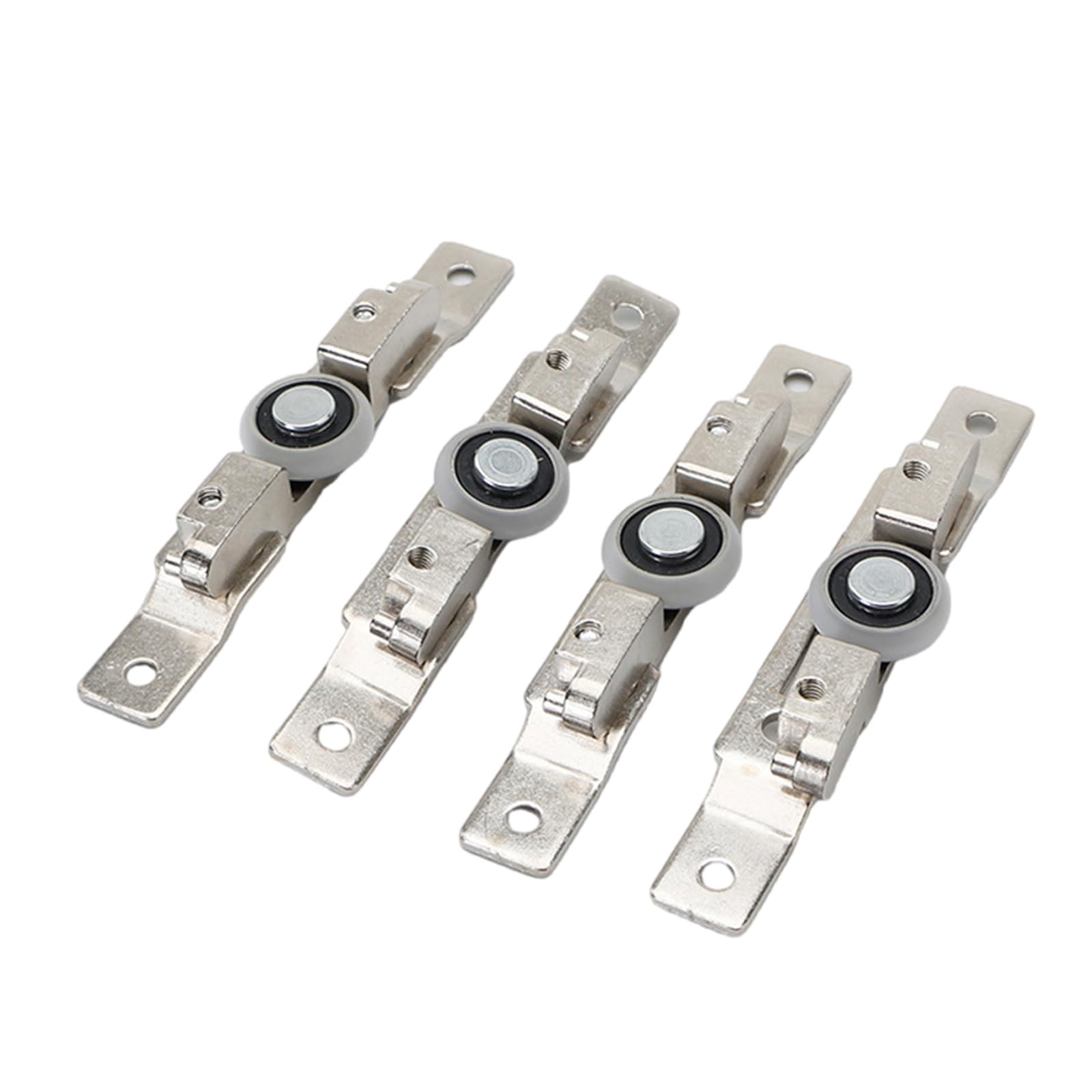 Zbiianxer Multicolor 4Pcs Bookcase Bend Pipe Metal Bearing Pulley Block Metal Sliding Door Hardware For Bookshelf Cabinet Smooth Gliding Furniture Hardware