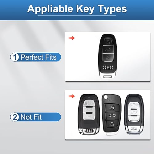 Miniatura 2 de YO&YOYE Compatible con funda para llavero Audi, Model2-marrón